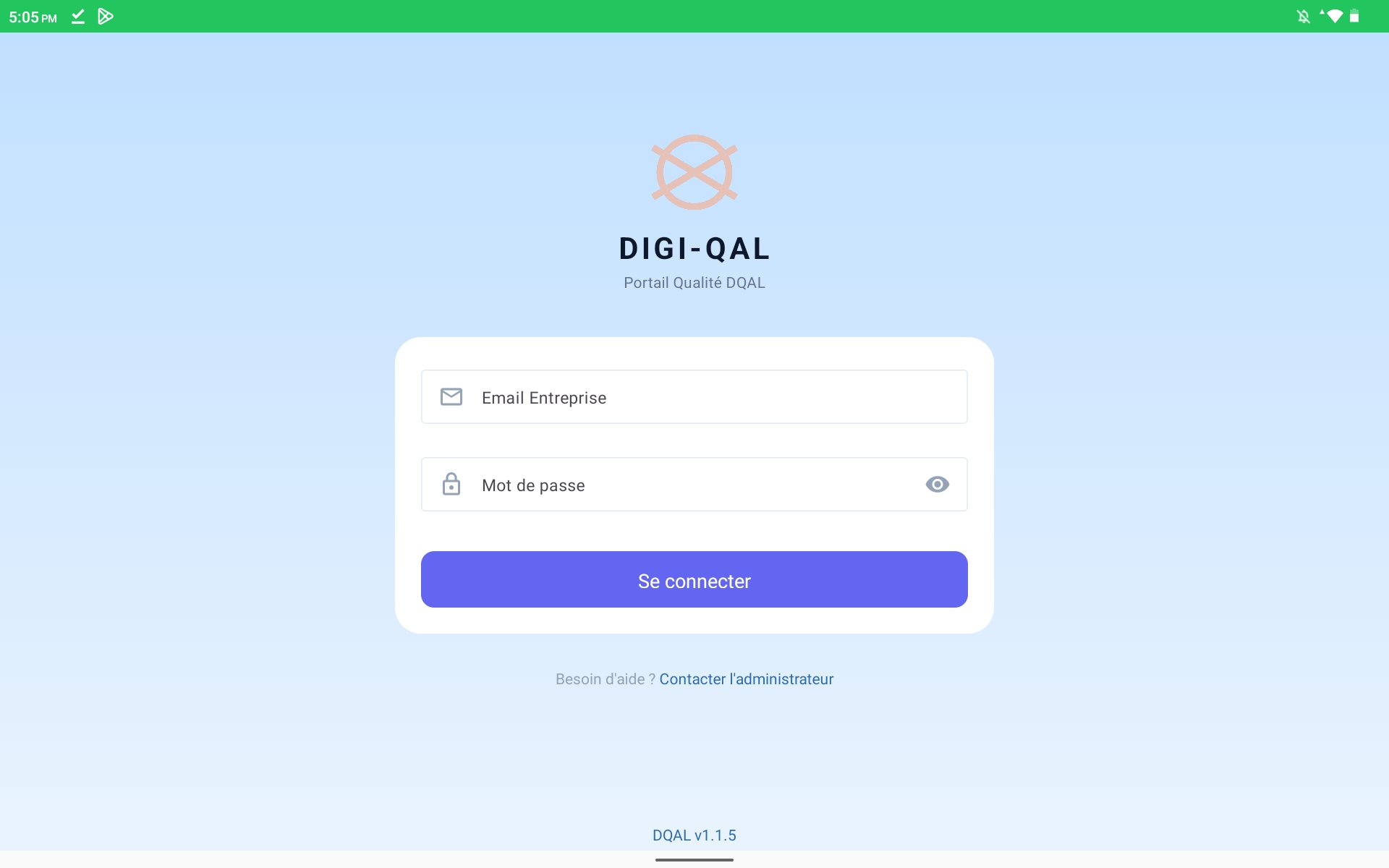 DQAL Rapport enterprise login screen